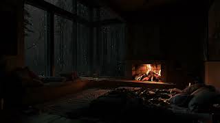 Wrapped in silence as rain gently falls around a hidden cabin deep in the forest