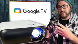 Google TV Smart Projector, All in 1 HAPPRUN Home, Work or Outdoor Theater System