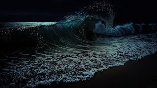 Ocean Sounds for Deep Sleep 24 Hours | Dark Screen Waves Crashing to Help You Fall Asleep Fast