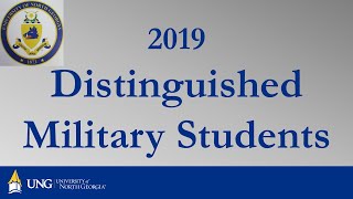 Distinguished Military Student Recognition (Fall 2019)
