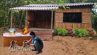 Building a new house, making a smokeless wood stove with dirt, farm life