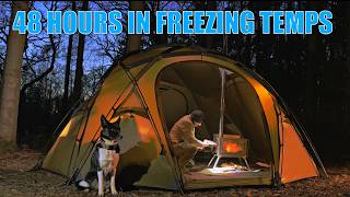 Hot Tent Camping in Extreme Cold | Cosy Wood Stove Survival