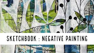 Negative Painting on Collage Reveals Fun Vases 