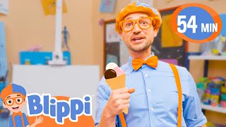 BLIPPI Teaches How To Draw An Ice Cream | How to Draw for Kids Easy | Moonbug Art for Kids Hub 🖌️