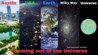 Zooming Out Of The Universe remastered version #space #animations