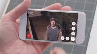 Ring Floodlight Camera Motion-Activated HD Security Cam Two-Way Talk and Siren Alarm, White