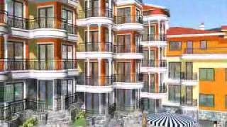 Castle beach apartment complex on the Black sea, Bulgaria