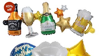 liquor theme party balloons review from Amazon #ballons #partyPropes #partyDecorItems #oartyThings