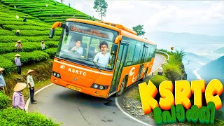 KERALA KSRTC BUS VS PRIVATE BUS RACE IN DANGEROUS ROADS🔥😮ETS2 GAMEPLAY Indian Mods