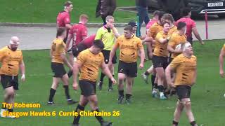Glasgow Hawks v Currie Chieftains 9 November 2024