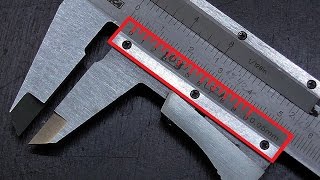 How to read the small scale of the caliper