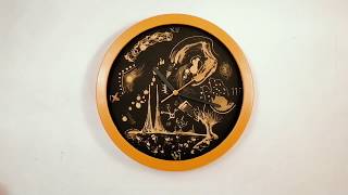 Running out of time x Custom design x black/orange  wall clock