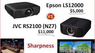 JVC RS2100 (NZ7) vs Epson LS12000 - Sharpness Test