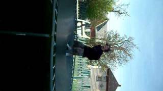 me on my trampoline doin flips and stuff