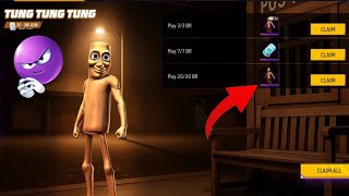 TUNG TUNG TUNG SAHUR IN FREEFIRE 💀 TUNG TUNG BUNDLE 🔥 CLAIM FREE TUNG TUNG BUNDLE | FREE FIRE INDIA
