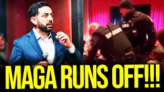 MAGA Congressman RUNS AWAY after PISSING OFF CROWD