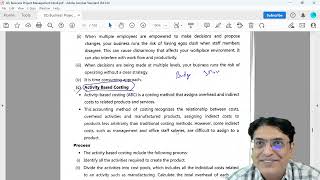 Activity Based Costing