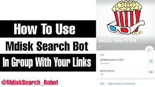 How To Use Mdisk Search Bot In Group With Your Link || Mdisk Search Bot || Technical Cynite