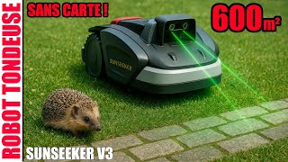 No map, no hassle: the SUNSEEKER V3 mows all by itself! Robot lawnmower without mapping