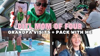 DAY IN THE LIFE MOM OF 4 | GRANDPA VISITS + PACK WITH ME | Tara Henderson