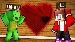 Mikey and JJ Found a Heart Tunnel in Minecraft (Maizen)