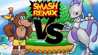 "Banjo & Kazooie vs Mewtwo – Epic CPU Battle in Smash Remix 2.0!"