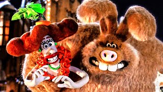 El hombre-conejo secuestra a su novia 😱 | Wallace y Gromit: La batalla de los vegetales | Clip