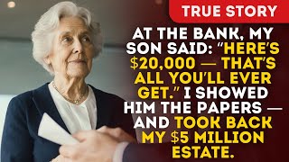 At The Bank, My Son Said: “Here’s $20,000 — That’s All You’ll Ever Get.” I Showed Him The Papers