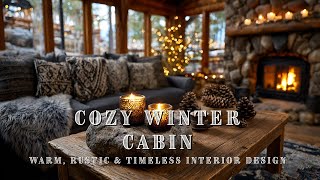 Winter Cabin Interior Design Ideas for a Warm, Cozy & Timeless Rustic Home