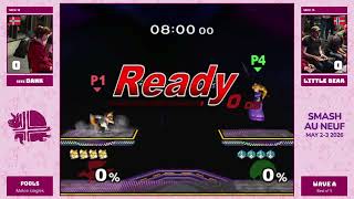 Smash au Neuf - dank (Fox) vs Little Bear (Peach) - Round Robin Pools - Melee Singles