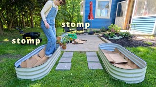 Planting my raised veggie beds | Spring Gardening Projects, Part 3