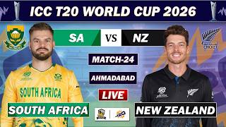 SOUTH AFRICA VS NEW ZEALAND MATCH 24 LIVE COMMENTARY| SA VS NZ CRICKET MATCH| ICC T20 WORLD CUP | NZ