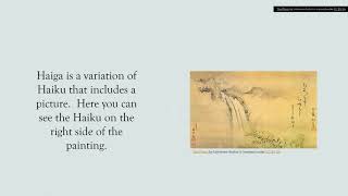 Haiku and Haiga Demo
