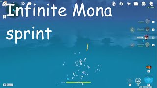 Infinite Mona sprint (Genshin Impact)