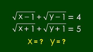 A Nice Algebra Problem | Math Olympiad x=? y=?