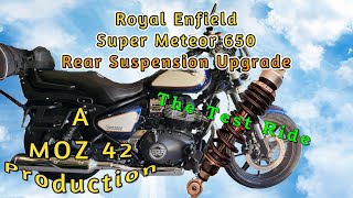 Moz's Super Meteor 650 Rear Suspension Upgrade Test Ride #royalenfield #supermeteor650 #yss
