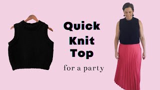 I made a quick knitted top for a holiday party | Knitting Vlog Podcast Ep 4