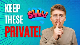 THESE Are Some Things You MUST KEEP PRIVATE || Facts for Wisdom