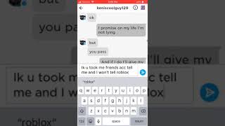 REPORTING GUY WHO STOLE MY FRIENDS ACC