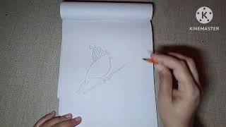 Bird drawing #How to draw a bird 🐦#bird scenery drawing #shorts .