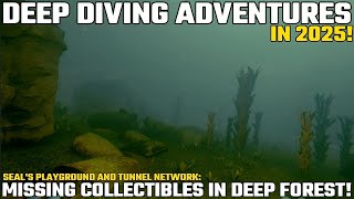 DEEP DIVING ADVENTURES - Missing Collectibles In DEEP FOREST! Seal's Playground and Tunnel Network!
