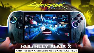 ⚠️ wait... WHAT?!!?? 120+ FPS 🔴 Cyberpunk 2077 - ROG Ally XBOX X: GAMEPLAY TEST 🚀