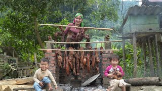 Here's how I make smoked pork with my two young children - and then take it to the market to sell