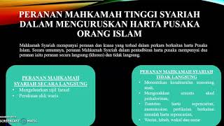 PERANAN MAHKAMAH TINGGI SYARIAH DALAM MENGURUS HARTA PUSAKA ORANG ISLAM