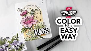 Cathy Makes a Card…and colors the easy way! (with stencils!)