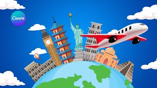 How to Make a Travel Cartoon Animation in Canva (Step by Step Tutorial)