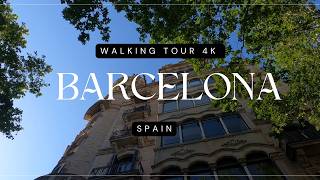 Barcelona 4K Walking Tour: Eixample District & Modernist Architecture