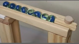 Oddly satisfying Marble Run ASMR ☆ Wooden Wave Course ☆ Chain Reaction Marbles #shorts #100 