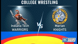 LIVE College Wrestling: Indiana Tech at Marian 1-28-24