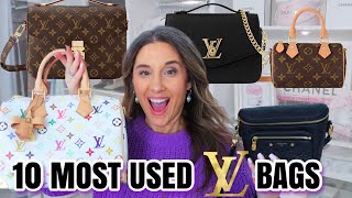 TOP 10 MOST USED LOUIS VUITTON BAGS!! 💼 THESE BAGS ARE SO GOOD!🙌
